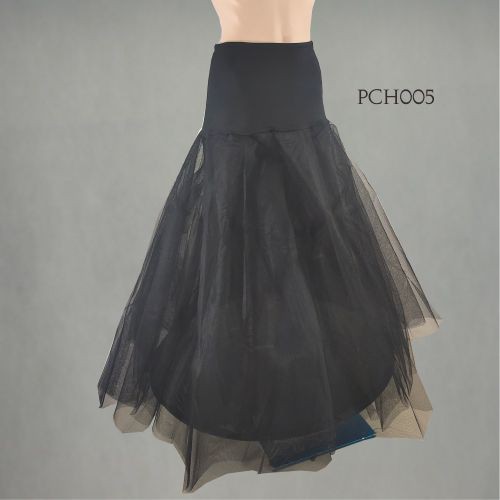 LENKA Pengembang Rok Dalaman Gaun Petticoat Dress Hitam 2 Layer 1 Ring PCH005