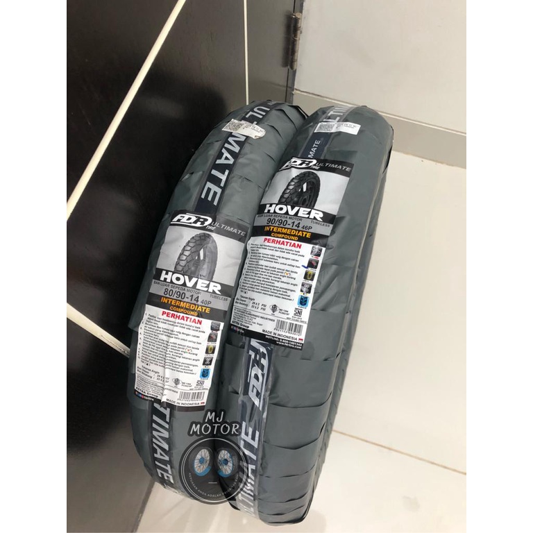 Sepasang Ban FDR 80/90 & 90/90 ring 14 HOVER Tubeless ban depan belakang motor Matic