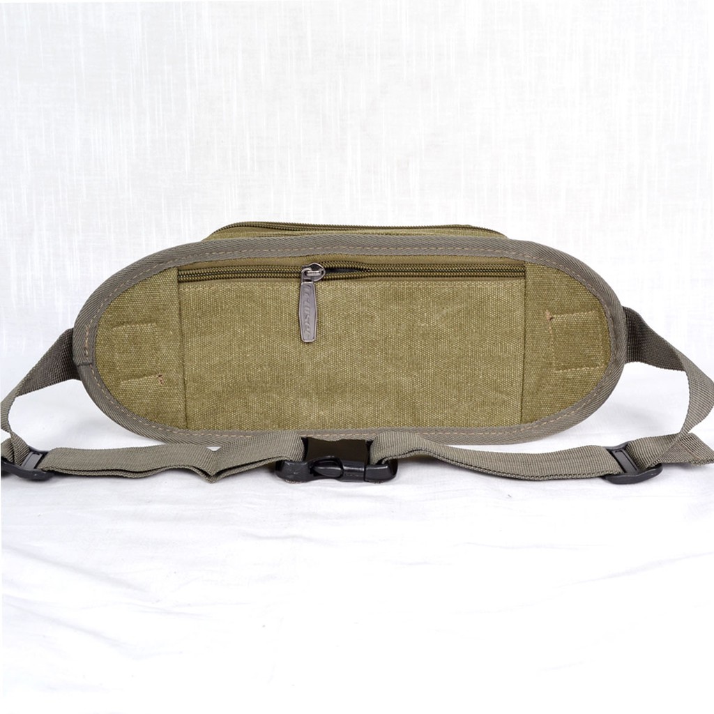 Waist Bag Pria Kanvas Kwalitas Import Cruiser 2 Kantong 7601-4