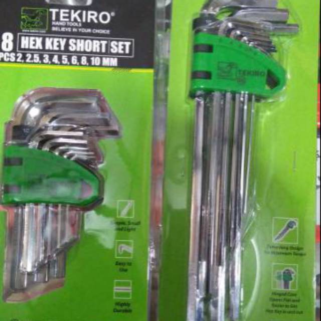 Kunci L Set Tekiro Original Satu Paket Panjang Dan Pendek