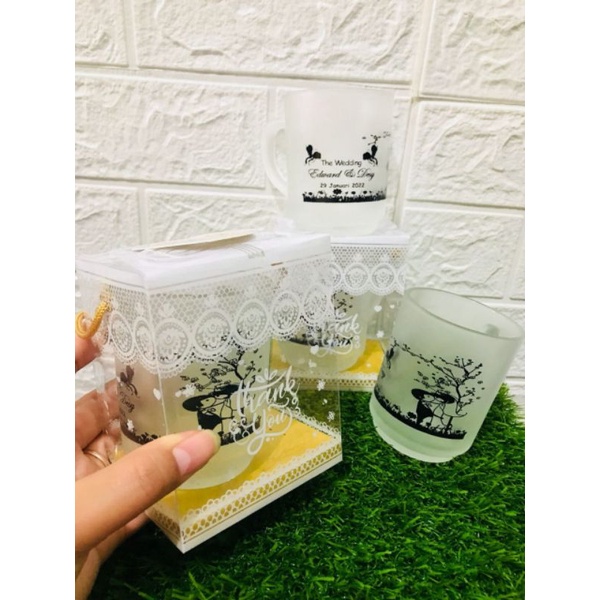 SOUVENIR GELAS GAGANG / SOUVENIR PERNIKAHAN