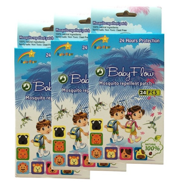 BABY FLOW STIKER ANTI NYAMUK 1 Pak isi 24 pcs / 1 Sachet isi 6 pcs - Mosquito Repellent Patch - AMAN untuk Bayi Babyflow