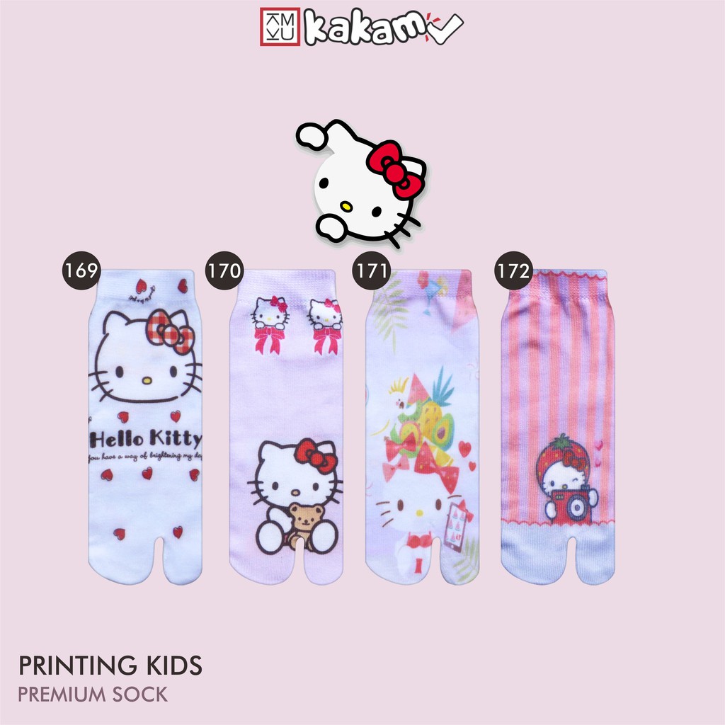 Kakamu  Kaos Kaki Jempol Anak Printing Karakter Hello Kitty 9