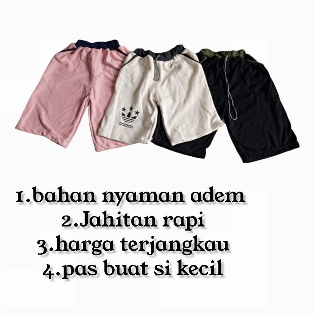 CELANA PENDEK ANAK HARIAN BABY TERRY USIA 1-5 TAHUN MOTIF RANDOM-2
