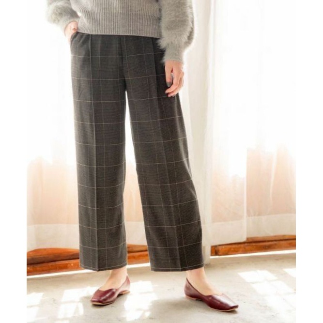 Unq wide plaid cullotes pants