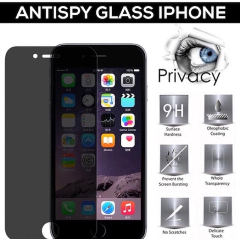 Tempered Glas Anti Spy Vivo V19 V17 Pro V15 V15 Pro V11 V11 Pro V9 V7 Anti Kepo
