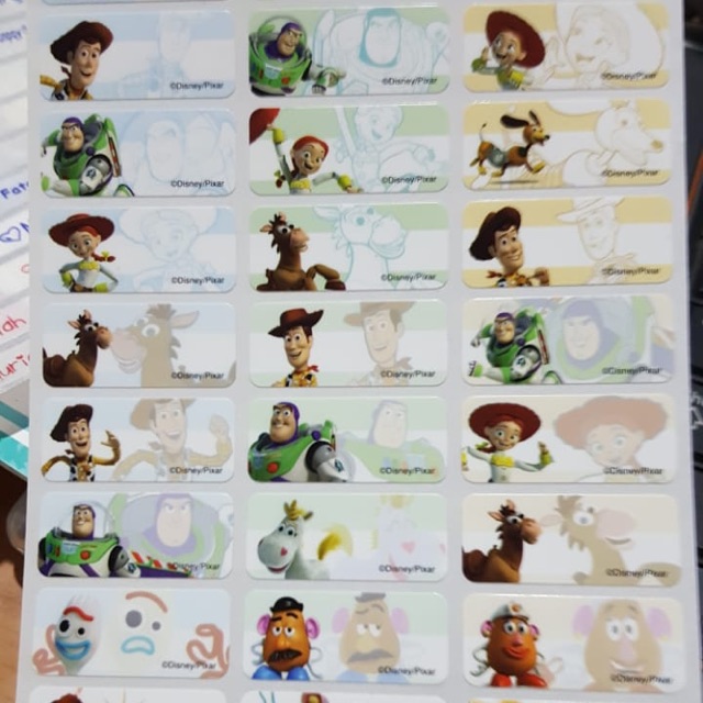 

Label nama waterproof Toys Story ori