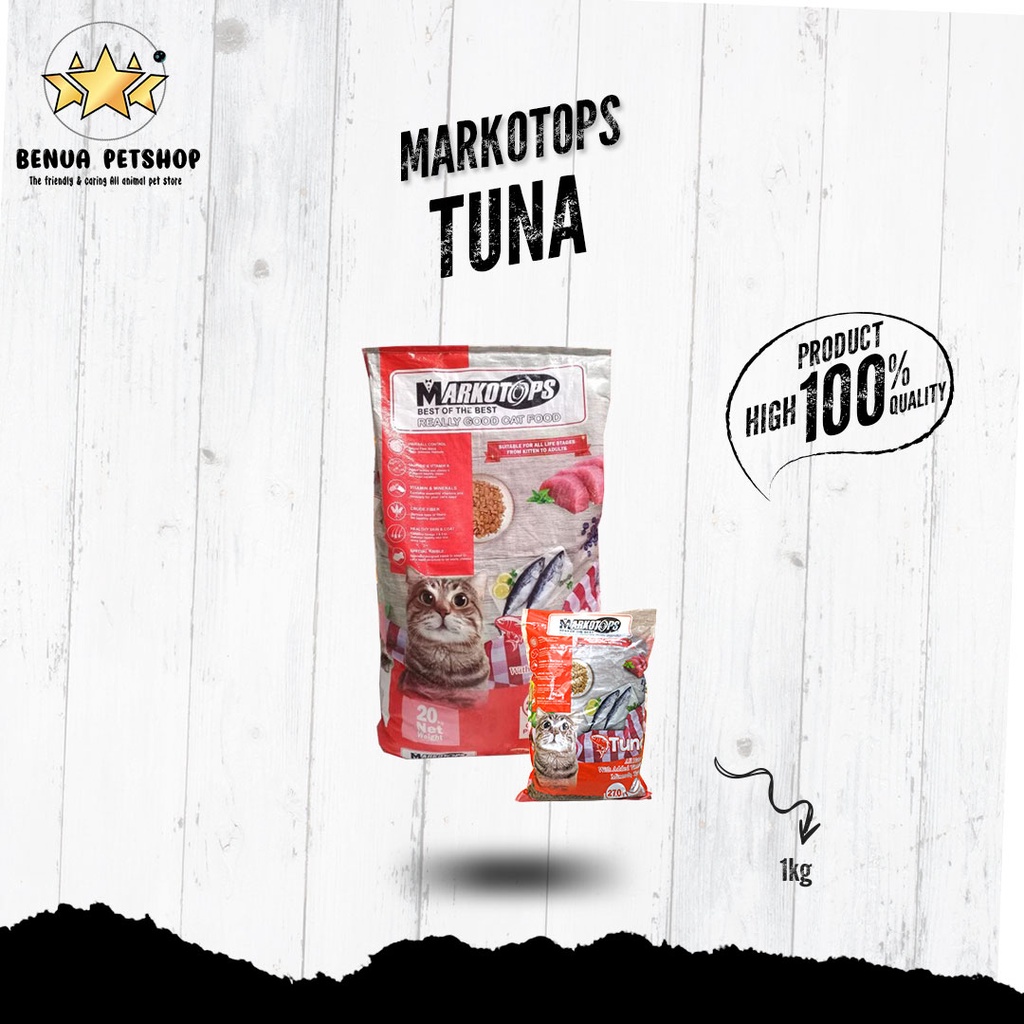 Makanan kucing Markotops 1kg adult Dry food