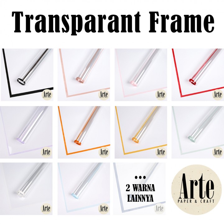 

RB 20 Lembar Cellophane Transparant Frame Bingkai Kertas Buket Korea Bunga Flower Wrapping Paper