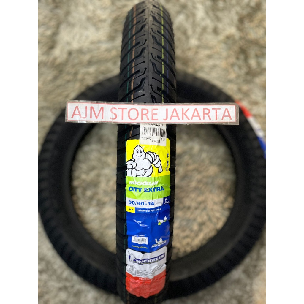 Michelin City Extra 110/70-13, 120/70-13, 130/70-13, 140/70-13, 70/90-14, 80/90-14, 90/90-14, 70/90-