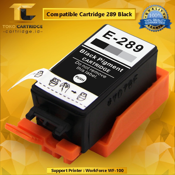 Cartridge Compatible T289 T 289 C13T289190 Black, Tinta Printer WF100 New