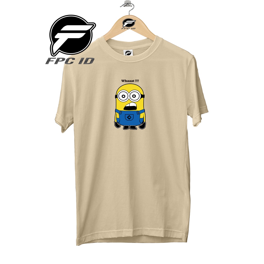 Kaos Anime Kartun Minion What Original Cotton Combed 30s Pakaian Distro Jumbo Pilihan Favorit