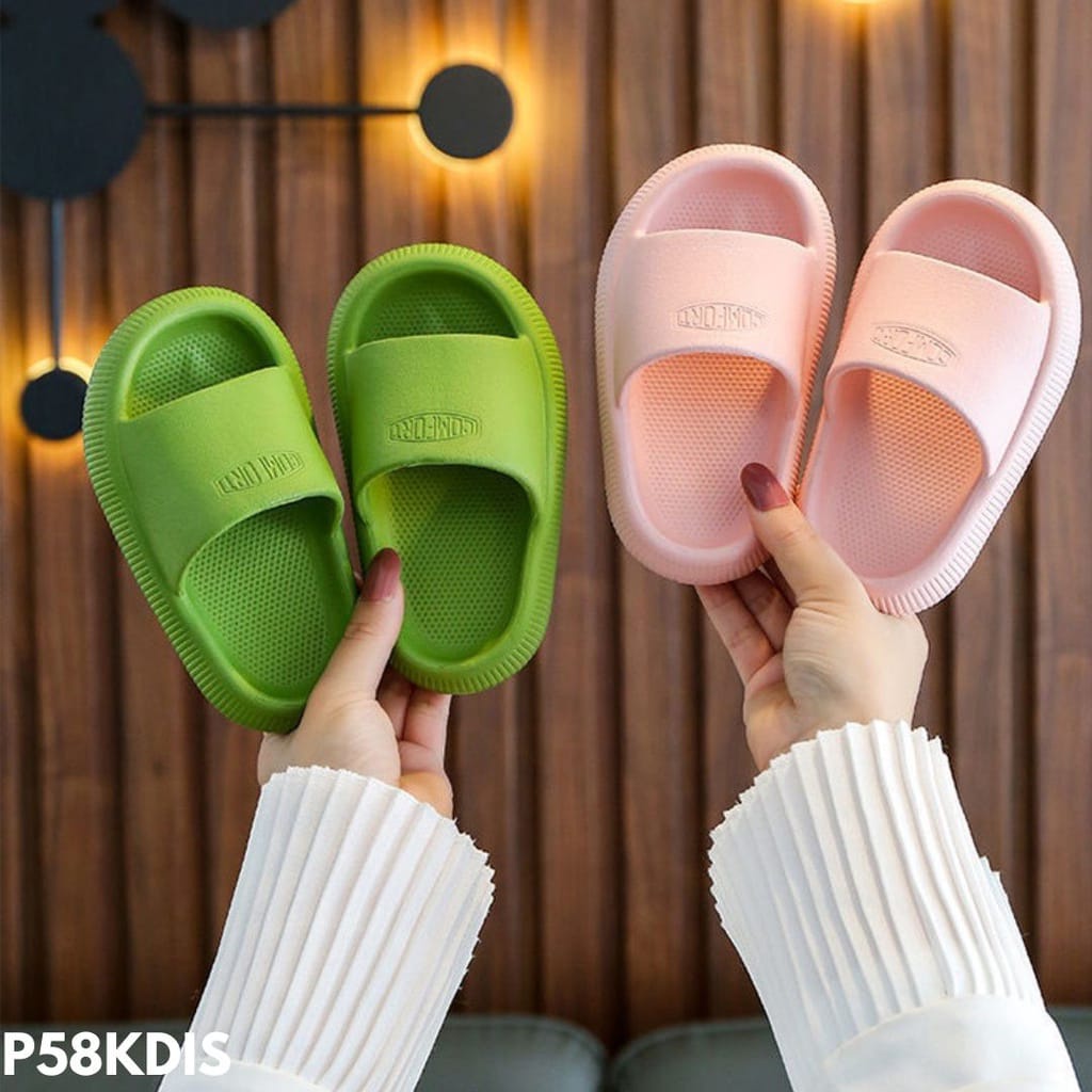 SANDAL ANAK-ANAK SELOP KEKINIAN EMPUK NYAMAN SIMPLE BAHAN RUBBER IMPORT P589KIDS