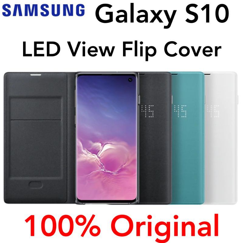 Samsung Galaxy S10 S10+ Plus Original LED View Case Flip Cover Kesing Lipat Casing