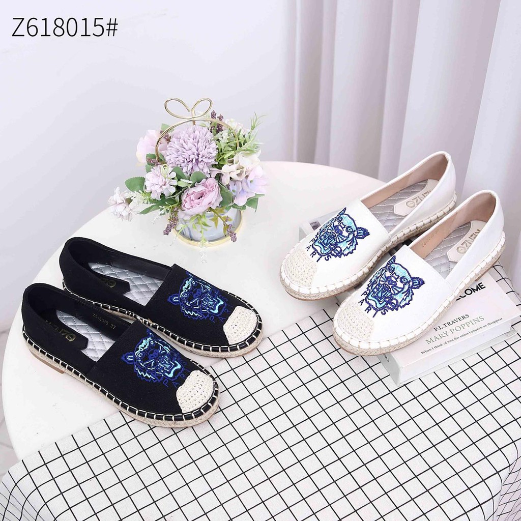 Kenzo Tiger Espadrilles Canvas Slip-on Z618015#VAL SEPATU WANITA BERKUALITAS