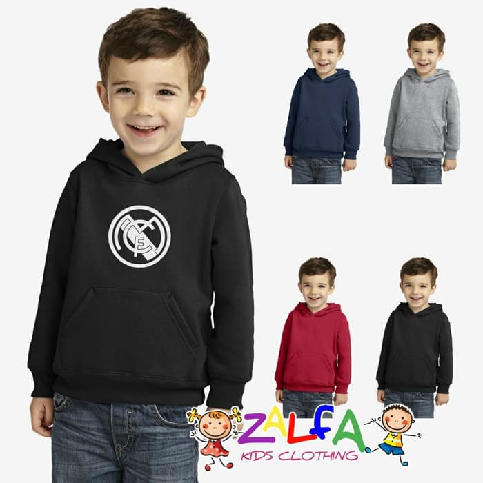 Jaket Hoodie Sweater Bola Real Madrid Untuk Anak Anak by Zalfa Kids