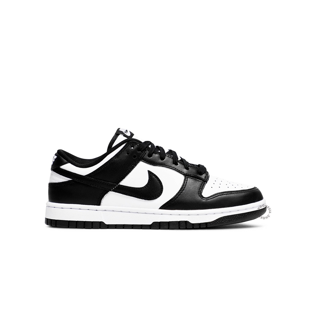 white and black low dunks