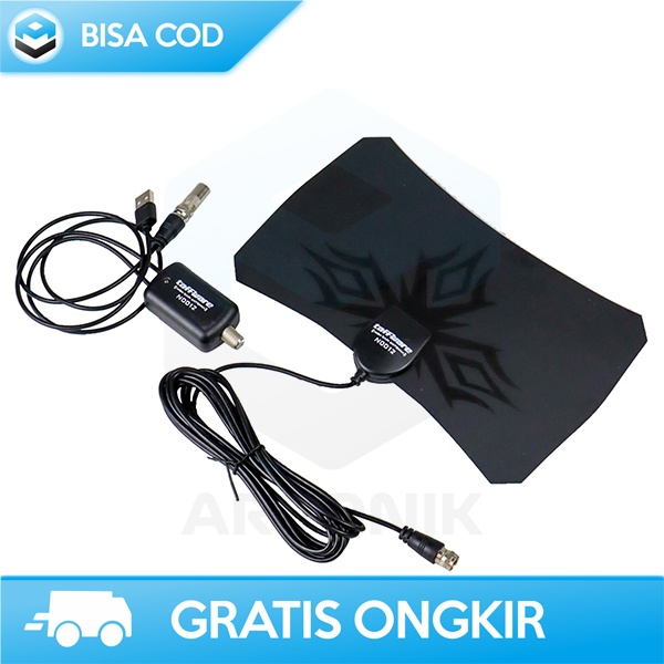 ANTENA INDOOR TV DIGITAL HDTV TAFFWARE 50 MIL SIGNAL BOOSTER MURAH ORI