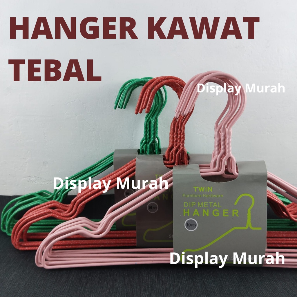 Hanger Kawat Coating Premium/Gantungan Kawat Gantungan Anti Karat Warna Warni/PAK C