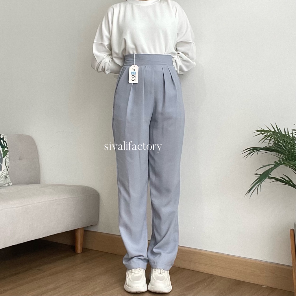 SIVALI Gemma Pants - Celana Kantor Anti Kusut - Celana Kerja Wanita Office Pencil Pants