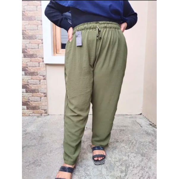 LUNA PANTS CRINKLE /LUNA CRINKLE JUMBO / CELANA JUMBO WANITA