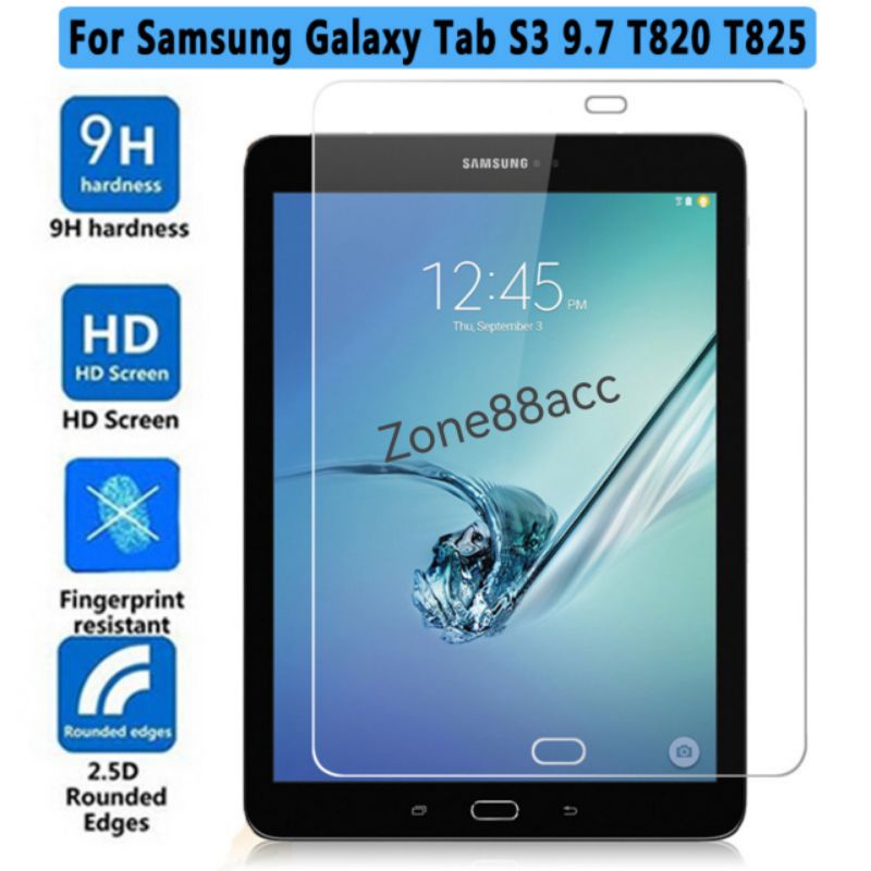 Tempered glass Samsung Galaxy Tab S3 9.7 T820 T825 Antigores Screen Guard protector TG Bening Transparan kaca Antiblue Light Ceramic film Pelindung Layar SM-T820 SM-T825 SM-T825Y