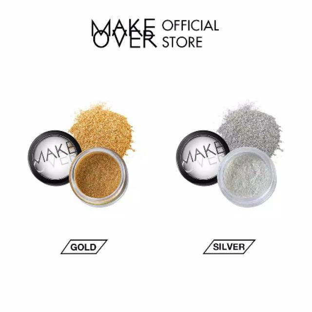 MAKE OVER SPARKLING POWDER | MAKEOVER GLITTER BUBUK RIASAN WAJAH GLOWING SHIMMER MAKEUP HALAL