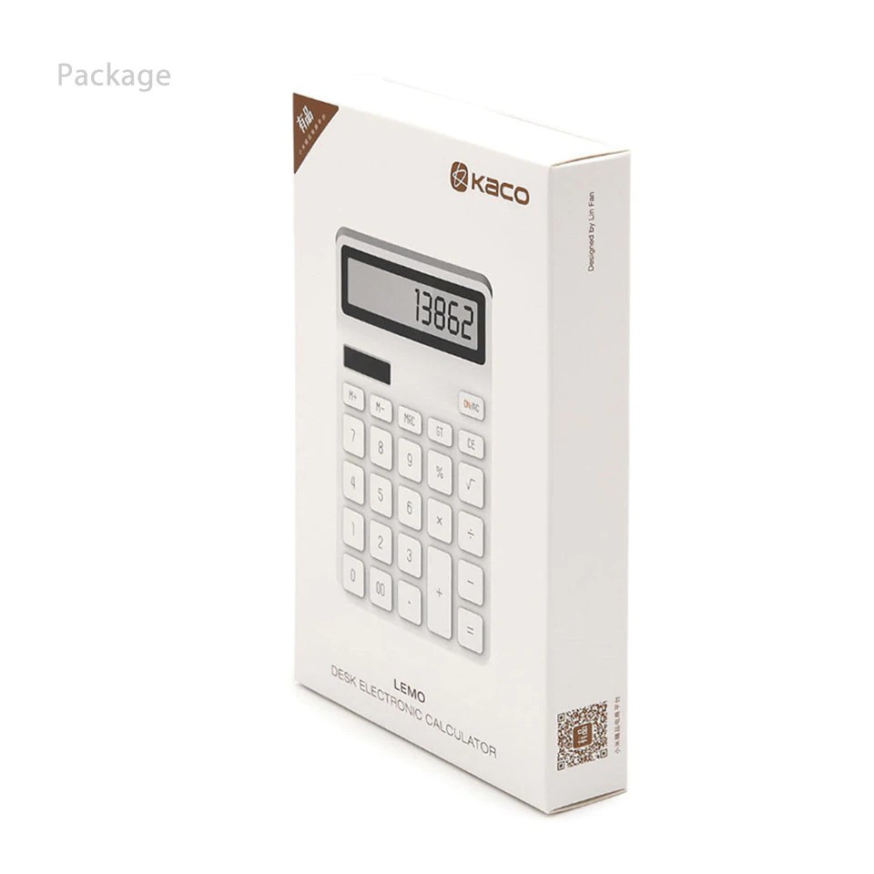 Calculator Xiaomi Mijia LEMO KACO Kalkulator Eletronik Desktop Calculator - K1412 - White