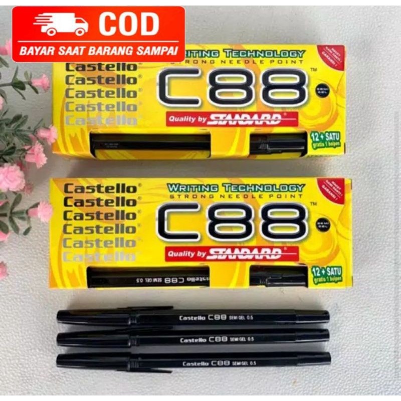 

PULPEN STANDAR C88 CASTELLO ISI 12 Bonus 1 TERMURAH