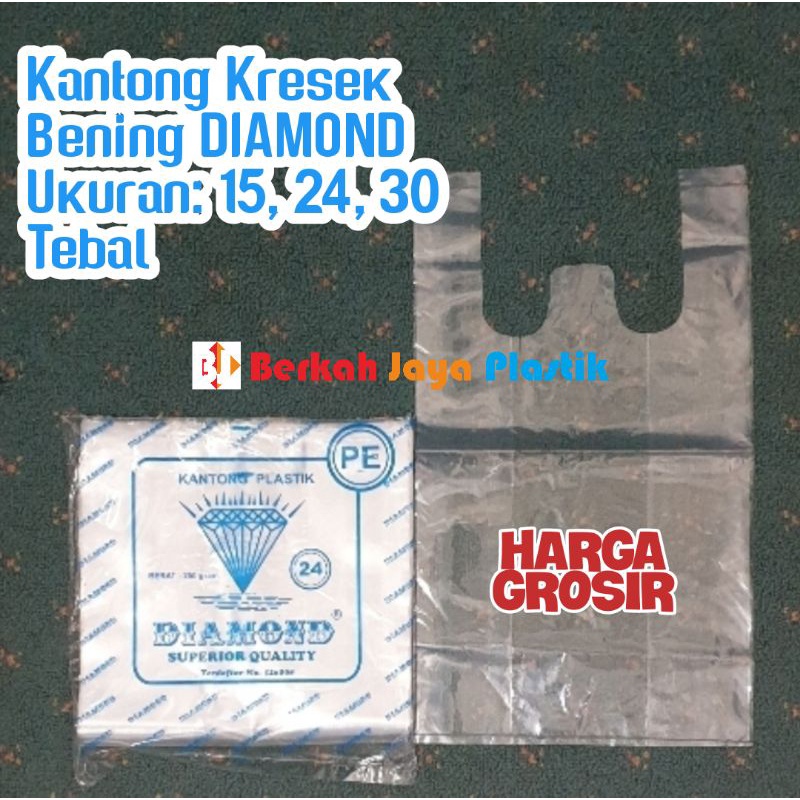 Kantong Kresek Bening DIAMOND 15 , 250gram