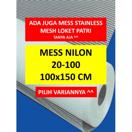 Kain Mesh Nilon - Ukuran 100x150cm -Kain Mess Nilon