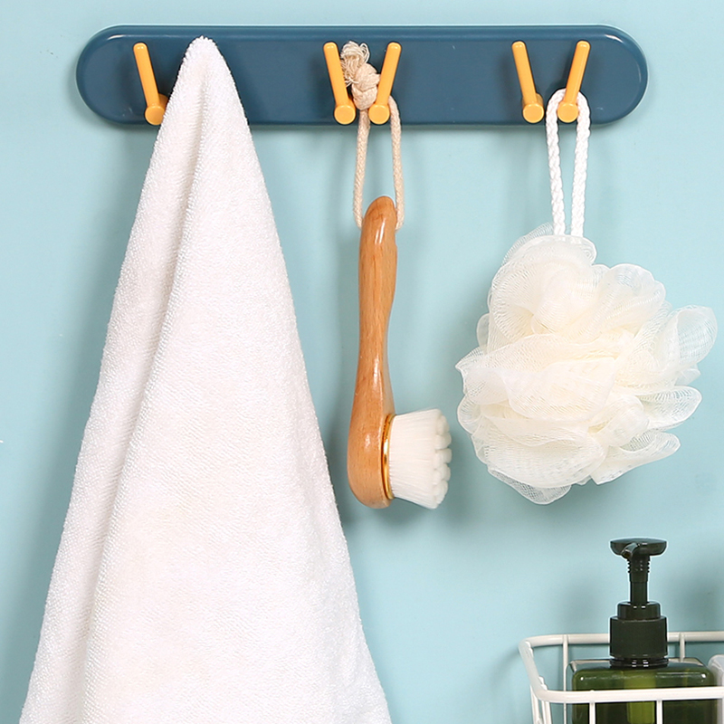 Rak Holder Sikat Gigi / Sendok / Handuk Gaya Nordic Kreatif Dengan Perekat Untuk Dapur / Kamar Mandi