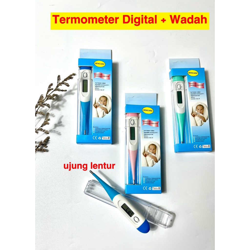 Termometer warna + wadah cek suhu anak bayi termometer