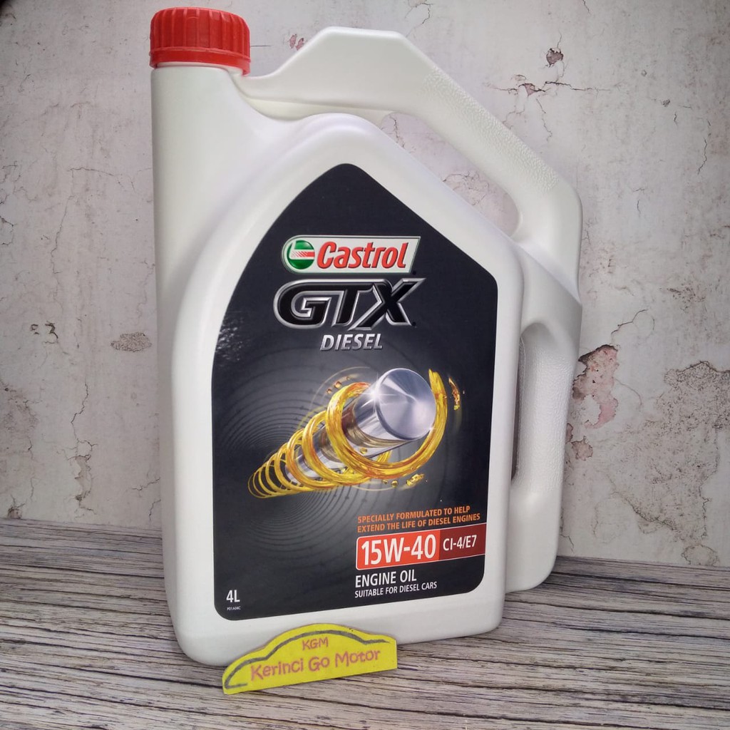 Oli Castrol GTX 15W-40 CI-4/E7 4 Liter Diesel - Castrol GTX 15W-40