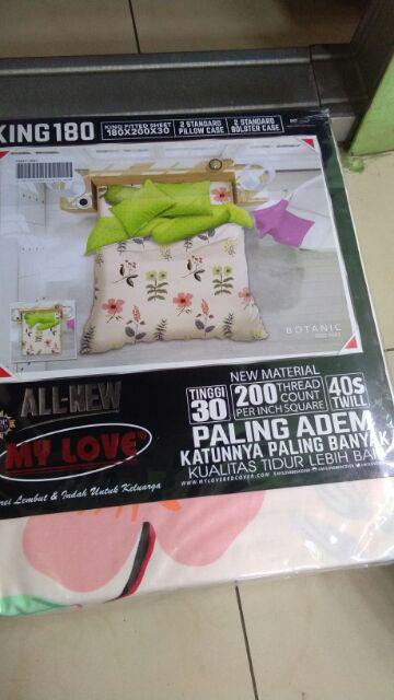 Sprei My Love King 180 Cm X 200 Cm Corak Botanic