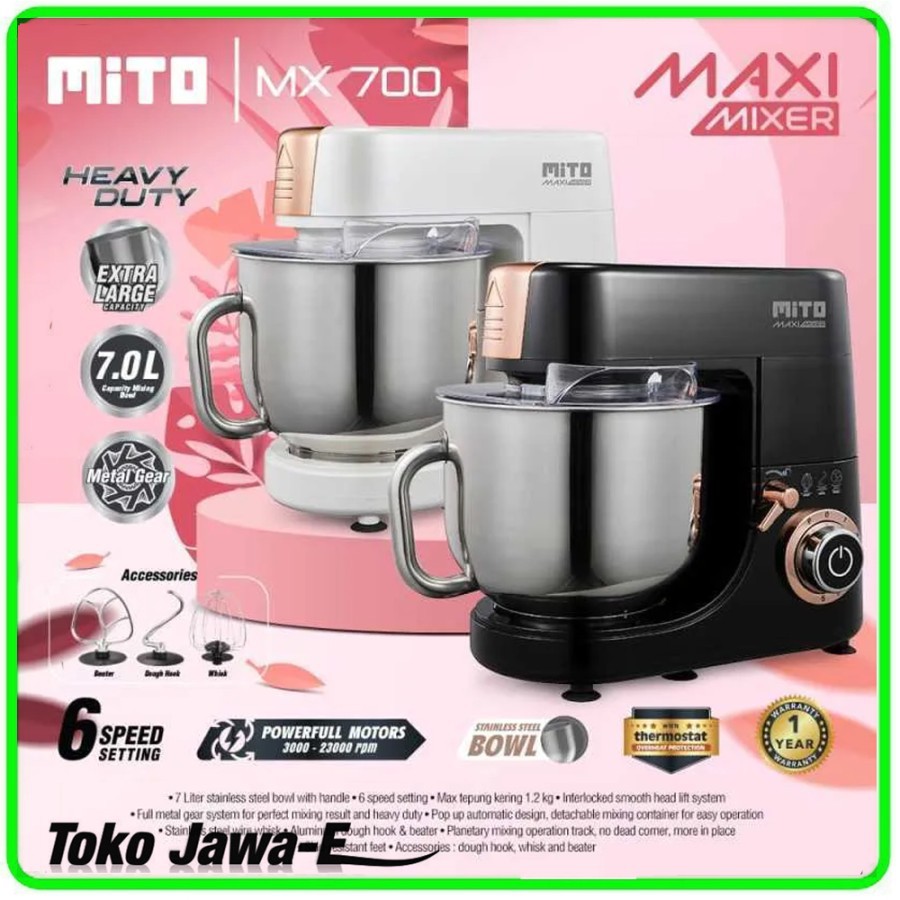 STAND MIXER MITO MX 700/MITO MAXI /MITO MIXER STANDING Kapasitas 7 Liter