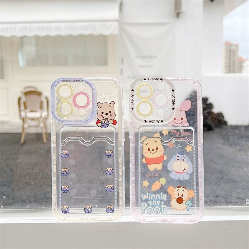 Soft Case TPU Motif Kartun Winnie Pooh Untuk IPhone 14 13 11 Pro Max 8 7 Plus X XS XR