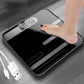 Timbangan Badan Digital Temperature USB power Version SC-15U Taffware Digipounds Black Grab