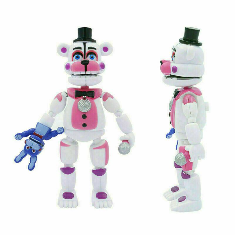 5pcs Miniatur Action Figure Fnaf Five Nights At Freddy 's Dengan Lampu