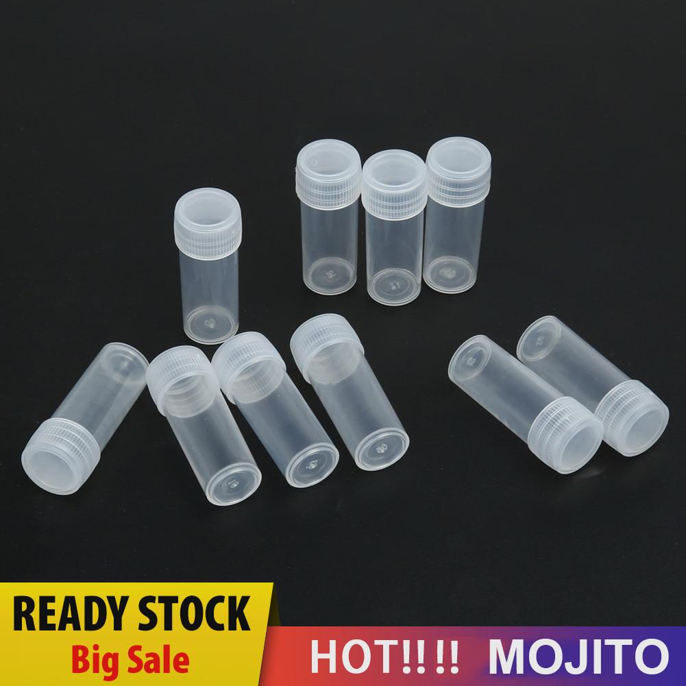 50pcs Botol Sampel Volume 5g Bahan Plastik Ukuran 5ml