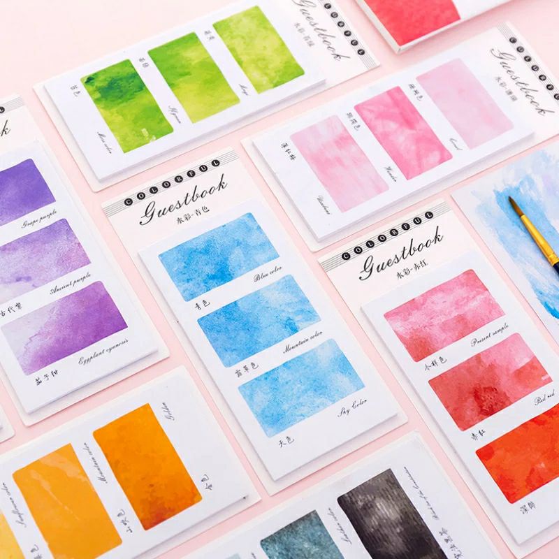 

JOURNALCARE.ID || Sticky Notes Watercolor Series Memo DIY Scrapbook Lucu Unik