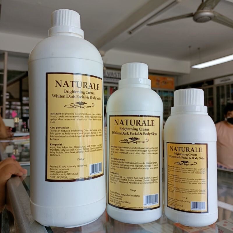 [JUMBO] NATURALE BRIGHTENING SKIN BLEACHING CREAM / KRIM PEMUTIH KULIT - 1000 ML