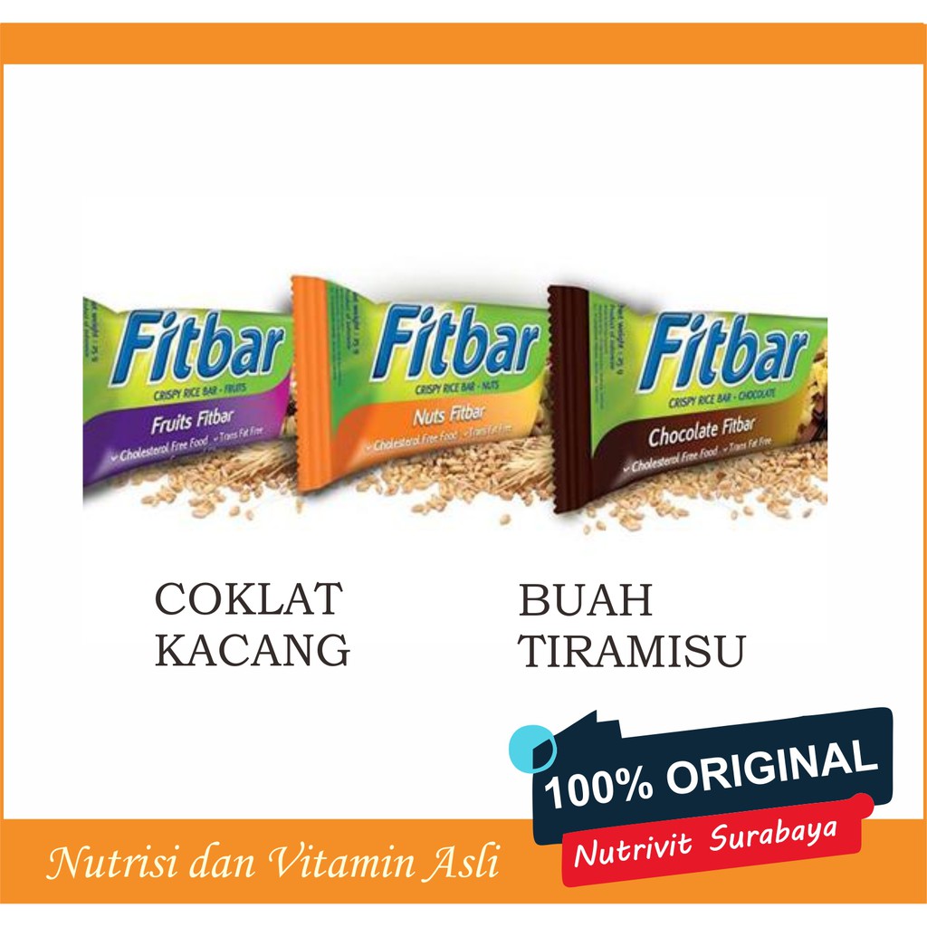 FITBAR FRUITS/COKLAT/NUTS 24 GRAM