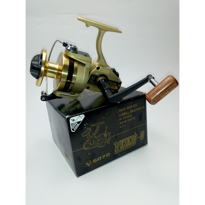 Fishing Reel / Ril Pancing Viking 5070 3BB Wood Knob