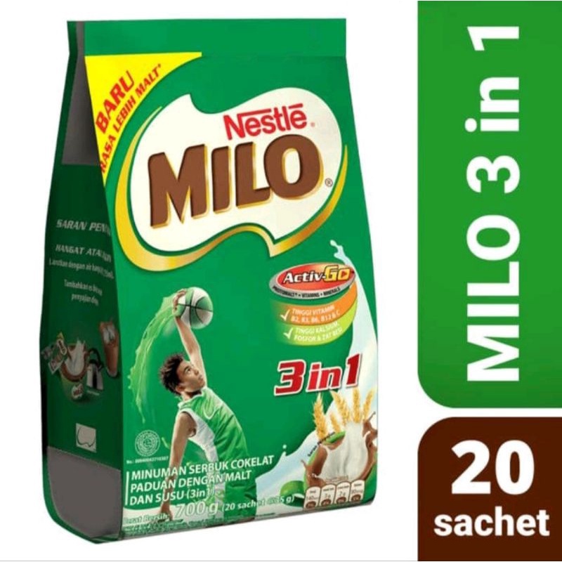 MILO ACTIV GO 3 IN 1 800GR &amp; 1KG TERMURAH