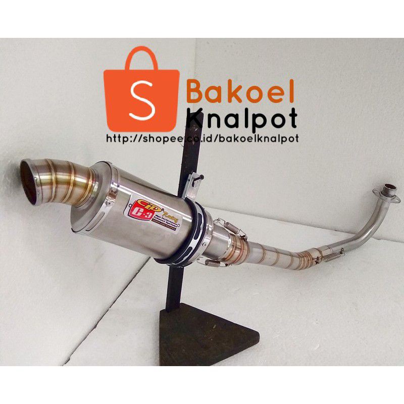knalpot CLD C3 oval corong las kolong bebek Vega Jupiter gread Revo C70 dll