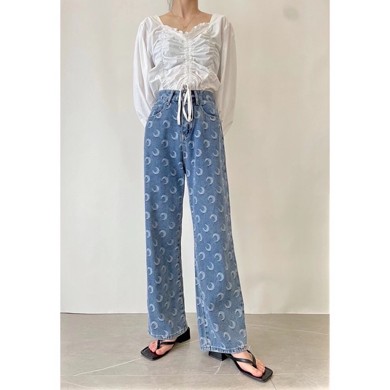 JEANS HW LOOSE WANITA | KULOT JEANS HIGHWAIST KULOT WANITA MOTIF KOREAN STYLE | JEANS HW PANJANG WAN