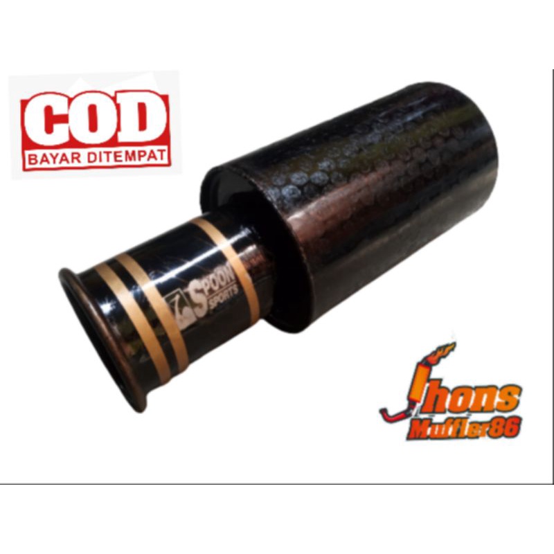 Black racing Car Exhaust Muffler spoon sport For All Types And sedan