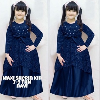 BISA COD✓MAXI HIMALAYA / ANAK / SHERIN KID / 7-9 TAHUN / 10-12 TAHUN / DRESS MUSLIM ANAK / BRUKAT