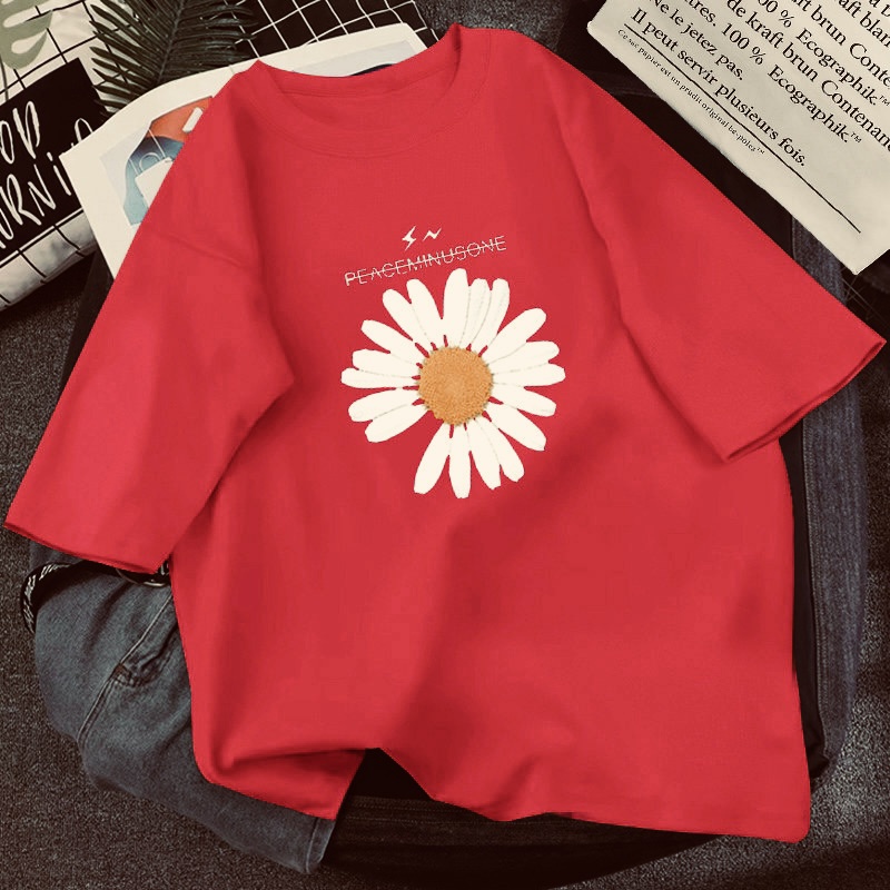 BRIGO Kaos Oversize Flower Peaceminusone  II Kaos Jumbo Size Pria &amp; Wanita II Kaos Oversize Print DTF